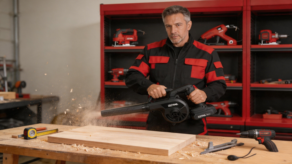 Cordless Blower for Workshop Cleaning