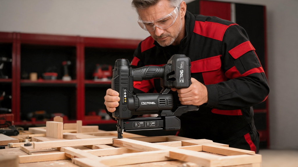 using a cordless staple gun